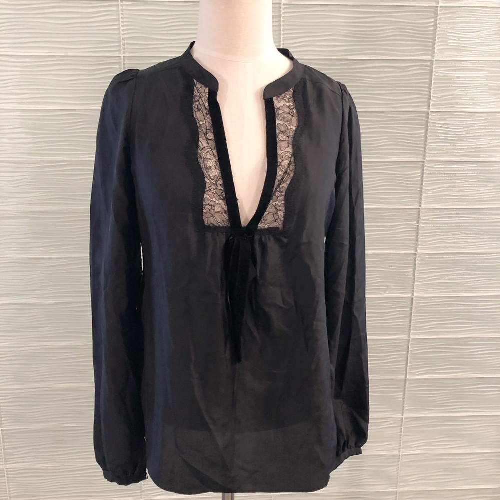Rebecca Taylor silk/lace top – size 2 NEW